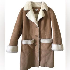 Ann Taylor LOFT faux shearling coat. Size 6